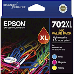 Epson 702XL 3 Colour Ink Pack WF-3720 WF-3725