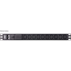 Aten 10 Port 1U Basic PDU with Surge Protection Supports 15A with 10 IEC C13 Outputs