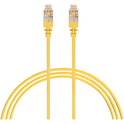 4Cabling 2.5M Cat6a RJ45 S/FTP Thin LSZH 30 AWG Network Cable. Yellow