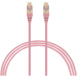 4Cabling 4M Cat6a RJ45 S/FTP Thin LSZH 30 AWG Network Cable. Pink