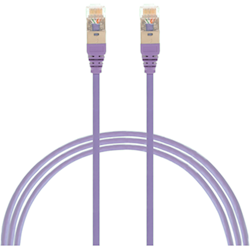 4Cabling 4m Cat6a RJ45 S/FTP Thin LSZH 30 AWG Network Cable. Purple