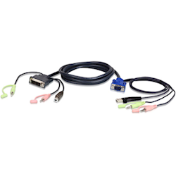 Aten 3m USB VGA to DVI-A KVM Cable with Audio