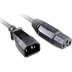 Olight IEC C14 to C15 High Temperature Power Cable Black 1M
