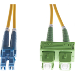 4Cabling 1m LC-SC/APC OS1 / OS2 Singlemode Fibre Optic Duplex Cable