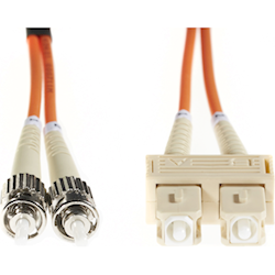 4Cabling 2m SC-ST OM1 Multimode Fibre Optic Cable: Orange