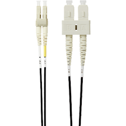 4Cabling 0.5m LC-SC OM4 Multimode Fibre Optic Patch Cable: Black