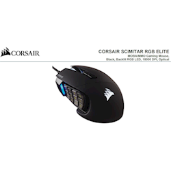 Corsair SCIMITAR RGB Elite Black Gaming Mice 17 programmable buttons 18000 DPI