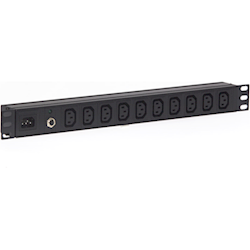 4Cabling 1RU 10 Way C13 Outlet Horizontal PDU Rack Mount Power Rail 10A