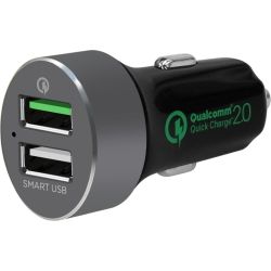 mbeat QuickBoost S Dual Port Qualcomm Certified Quick Charge 2.0 and Smart USB Car Charger