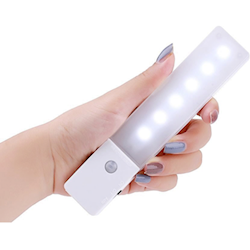 Simplecom EL608 Rechargeable Infrared Motion Sensor Wall LED Night Light Torch (Cool White)