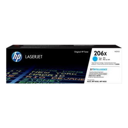HP 206X Cyan Toner High Yield APPROX 2.45K Pages for M283 M255 Printers