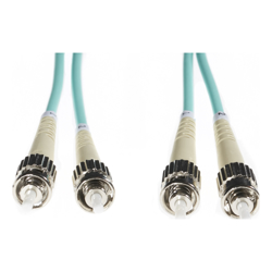 4Cabling 2m ST-ST OM4 Multimode Fibre Optic Cable: Aqua