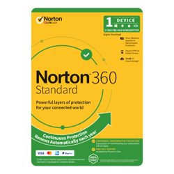 Symantec N360 STD 10GB 1U 1D 12MO Attach ENR DVD