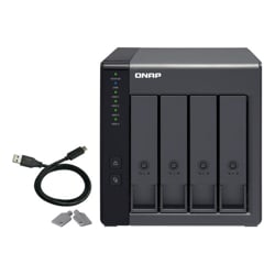 Qnap TR-004 4-Bay DAS (No Disk) Hardware RAID Expansion for Qnap NAS Win Mac Linux Device