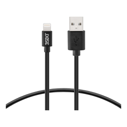 3Sixt Black Cable USB-A to Lightning 2m