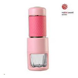STARESSO Coffee Maker Red Dot Award Winner Portable Espresso Cappuccino Quick Cold Brew Manual Coffee Maker Machines All in One Pink