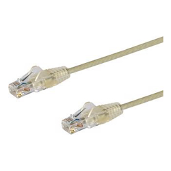 StarTech 1 m Cat6 Cable Slim Cat6 Patch Cord Grey Snagless RJ45 Connectors Gigabit Ethernet Cable 28 AWG (N6PAT100CMGRS)