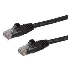 StarTech 7.5 m Cat6 Cable Black Cat6 Patch Cord Snagless RJ45 Connectors 24 AWG Copper Wire Ethernet ETL (N6PATC750CMBK)
