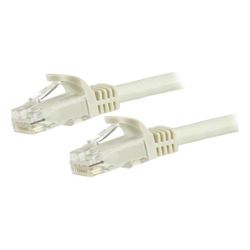 StarTech 1.5 m Cat6 Cable White Cat6 Patch Cord Snagless RJ45 Connectors 24 AWG Copper Wire Ethernet ETL (N6PATC150CMWH)