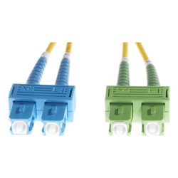 4Cabling 2m SC-SC/APC OS1 / OS2 Singlemode Fibre Optic Duplex Cable