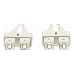 4Cabling 1.5m SC-SC OM4 Multimode Fibre Optic Cable: Salmon Pink 2mm