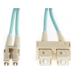 4Cabling 1.5m LC-SC OM4 Multimode Fibre Optic Cable: Aqua