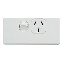 4Cabling 4C | Elegant Single Power Point 250V 10A Horizontal