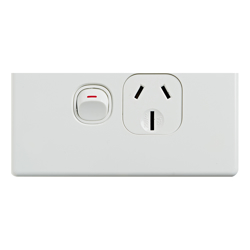 4Cabling 4C | Elegant Single Power Point 250V 15A Horizontal