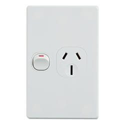 4Cabling 4C | Classic Single Power Point 250V 15A Vertical