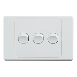 4Cabling 4C | Ultima 3 Gang Switch 250V 16AX Horizontal