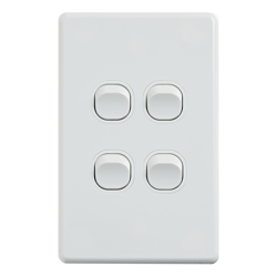 4Cabling 4C | Classic 4 Gang Switch 250V 16AX Vertical