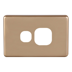4Cabling 4C | Classic Single Power Point Cover Plate Horizontal Gold