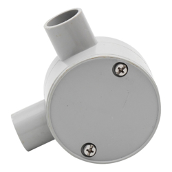 4Cabling 4C | Junction Box 20mm 2 Way Right Angle 10 Pack