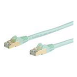 StarTech 7m CAT6a Ethernet Cable Aqua RJ45 Snagless Connectors CAT6a STP Cord Copper Wire Network Cable (6ASPAT7MAQ)