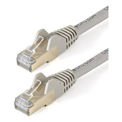 StarTech 7.5 m CAT6a Cable Grey RJ45 Ethernet Cable Snagless CAT6a STP Cord Copper Wire 10Gb (6ASPAT750CMGR)