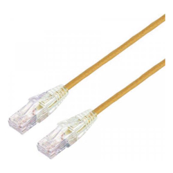 BluPeak 1M Ultra Thin Cat6a UTP LAN Cable Yellow (Lifetime Warranty)