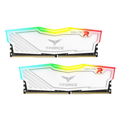 Team T-FORCE Delta RGB Series DRAM 16GB (2x8GB) DDR4 3600MHz 1.35V White Heatspreader