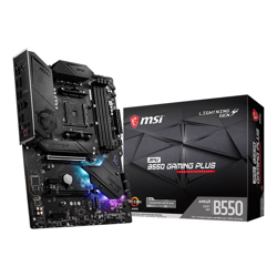 MSI MPG B550 Gaming PLUS AM4 ATX MB 4xDDR4 4xPCIE 2xM.2 HDMI DP RAID LAN 6xSATAIII 2xUSB3.2 8xUSB2.0