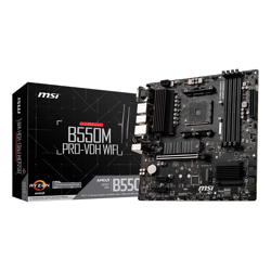 MSI B550M PRO-VDH Wi-Fi AM4 MATX MB 4xDDR4 3xPCIE 2xM.2 HDMI VGA DP RAID LAN 4xSATAIII 5xUSB3.2 6xUSB2.0