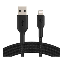 Belkin 15cm USB-A to Lightning Cable MFiBRAIDED Boost Charge Black 2 YRS
