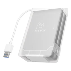 Icy Box IB-AC7032-U3 Single Adapter and Enclosure for 2x 2.5 inch SATA HDDs/SSDs