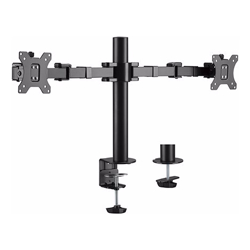 Brateck Dual Monitors Affordable Steel Articulating Monitor Arm Fit Most 17&amp;amp;quot;-32&amp;amp;quot; Monitors Up to 9kg per screen VESA 75x75/100x100