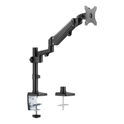 Brateck Single Monitor Heavy-Duty Aluminum Gas Spring Monitor Arm Fit Most 17&amp;amp;quot; 35&amp;amp;quot; Monitors Up to12kg per screen VESA 75x75/100x100