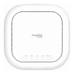 D-Link Nuclias Wireless AX3600 Cloud Managed Access Point Wireless AX3600 Nuclias Access Point (With 1 Year License) 4x4 80MHz AX3600 2402Mbps + 1147Mbps (1024QAM) Supports 1x 10/100/1000 Ethernet port