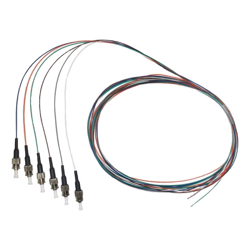 4Cabling Fibre Pigtail ST OM4 Multimode 2m. 6 pack. Rainbow. Backward Compatible With OM3