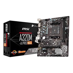 MSI A320M-A Pro AMD mATX Motherboard AM4 Ryzen 2xDDR4 2xPCI-E 4xSATAIII RAID LAN 6xUSB3.2 6xUSB2.0 DVI-D HDMI