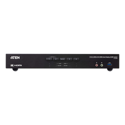 Aten 2 Port USB 3.0 4K 60Hz Dual HDMI KVMP Switch Video DynaSync switching via RS232 hotkeys pushbuttons and mouse supports up to 4096 x 2160 @ 6