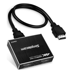 Simplecom CM412 HDMI 2.0 1x2 Splitter 1 IN 2 Out 4K@60Hz HDR10 2 Port HDMI Duplicator