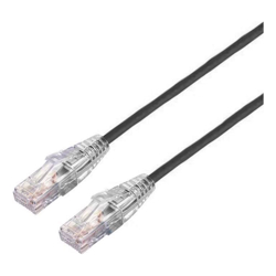BluPeak 1M Ultra Thin Cat6a UTP LAN Cable Black (Lifetime Warranty)