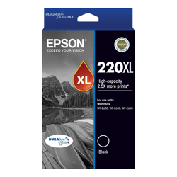 Epson 220XL High CAP DURABrite Ultra Black Ink WF-2630 WF-2650 WF-2660